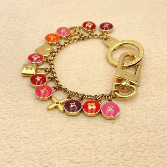 Auth Louis Vuitton M65911 Porte Crecienne Bastille GD Key Chain W/Box - Picture 8 of 14